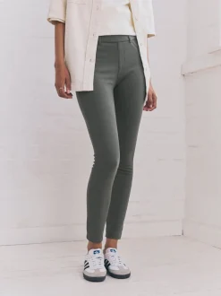 Leggings En Joggingbroeken|Next Grijs - Lange jersey denim leggings