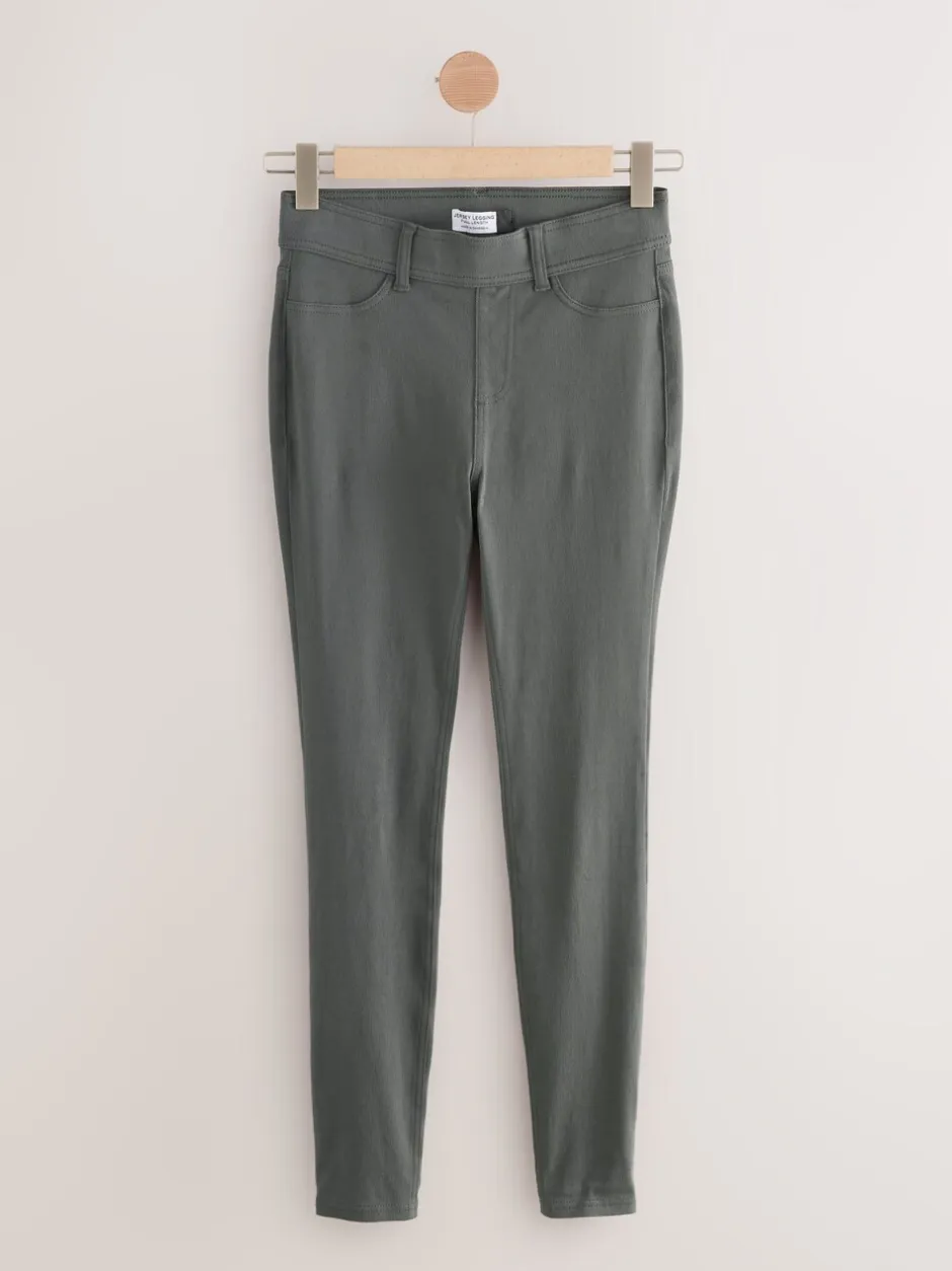 Leggings En Joggingbroeken|Next Grijs - Lange jersey denim leggings