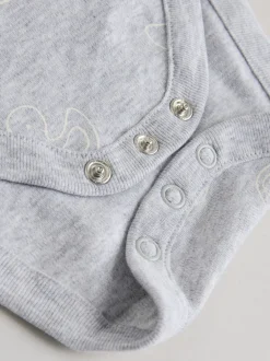 Rompertjes En Hemdjes|Rompertjes En Hemdjes|Next Grijs - Long Sleeved Baby Bodysuits 5 Pack