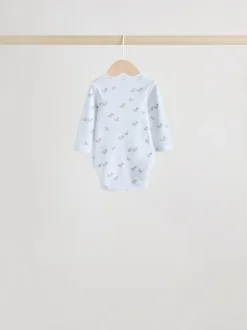 Rompertjes En Hemdjes|Rompertjes En Hemdjes|Next Grijs - Long Sleeved Baby Bodysuits 5 Pack