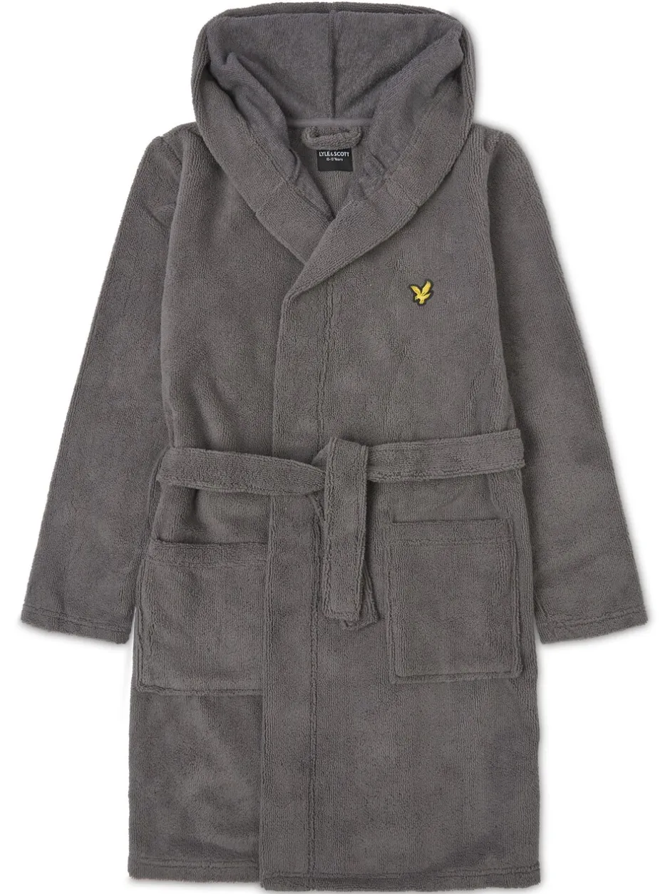 Kamerjassen|Lyle & Scott - Boys Bucke Bathrobe Grijs