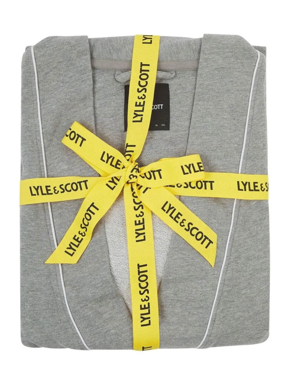 Kamerjassen En Badjassen|Lyle & Scott - Kobe Kimono Robe Grijs