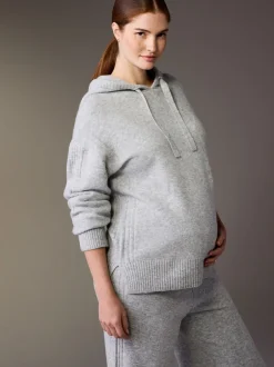 Moederschap|Next Grijs - Maternity Knitted Hoodie