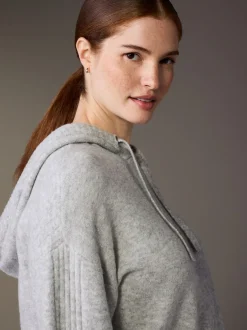 Moederschap|Next Grijs - Maternity Knitted Hoodie