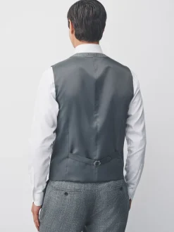 Vesten*Next - Merino Wool Blend Suit Waistcoat Grijs