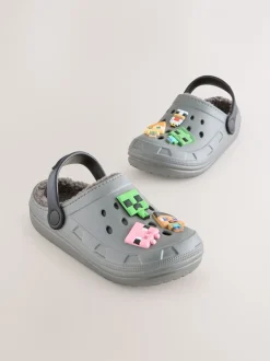 Pantoffels|Nachtkleding En Pyjama's|Next - Minecraft pantoffelklompen met warme voering Grijs