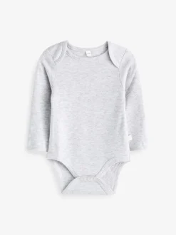 Rompertjes En Hemdjes*Mori - Lange Mouw Envelope Hals Bodysuit Grijs