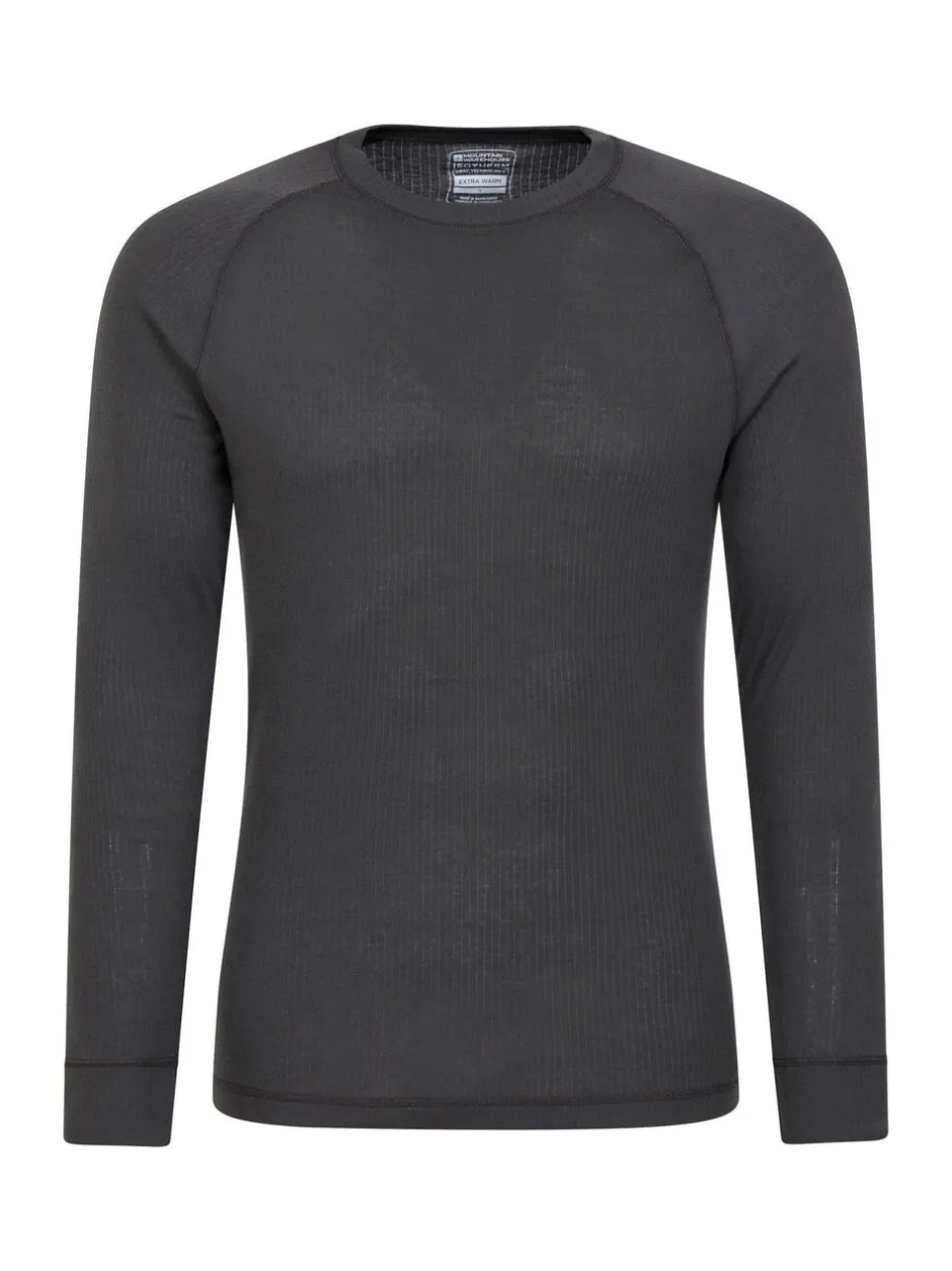 Ondergoed|Ondergoed|Mountain Warehouse - - Talus - Thermische herentop met ronde hals Grijs