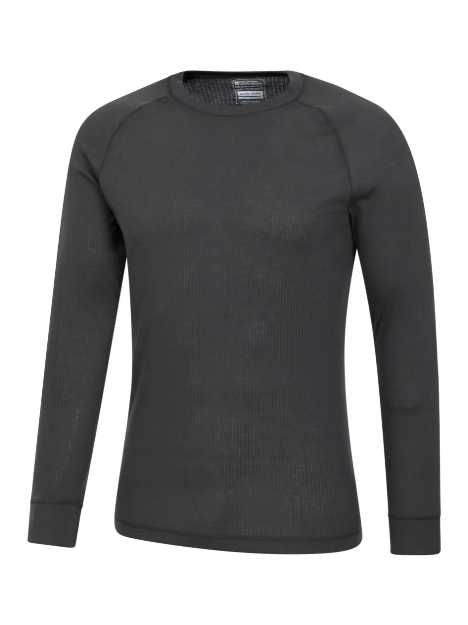 Ondergoed|Ondergoed|Mountain Warehouse - - Talus - Thermische herentop met ronde hals Grijs