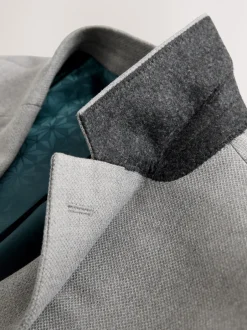 Blazers En Business-Jasjes|Pakken*Next - Normale Pasvorm - Kostuum met textuur: colbert Grijs