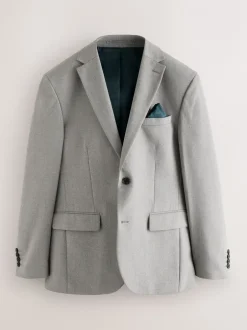 Blazers En Business-Jasjes|Pakken*Next - Normale Pasvorm - Kostuum met textuur: colbert Grijs