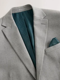 Blazers En Business-Jasjes|Pakken*Next - Normale Pasvorm - Kostuum met textuur: colbert Grijs