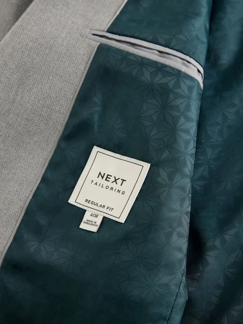 Blazers En Business-Jasjes|Pakken*Next - Normale Pasvorm - Kostuum met textuur: colbert Grijs