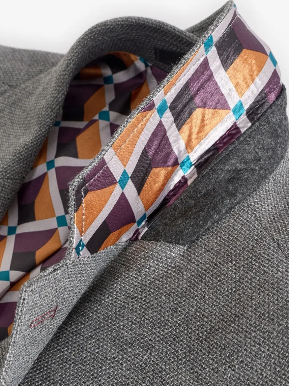 Blazers En Business-Jasjes|Next - Normale Pasvorm - Modieuze blazer met textuur Grijs
