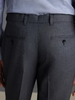 Formele Broek*Next - Normale Pasvorm - Signature - 100% Wollen broek met Motion Flex-tailleband Grijs
