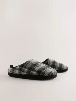 Pantoffels*Next - Pantoffelmuiltjes met ruitjes Grijs