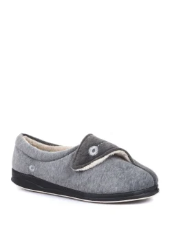 Pantoffels|Pavers - - Damespantoffels met klittenbandsluiting en ant-statische zool Grijs