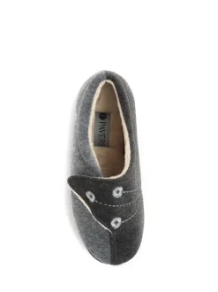 Pantoffels|Pavers - - Damespantoffels met klittenbandsluiting en ant-statische zool Grijs