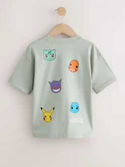 T-Shirts|Tops*Next Grijs - Pokemon T-shirt met meerdere karakters op de achterkant (4-14jaar)