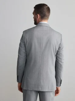 Pakken|Next - Regular Fit Signature Nova Fides 100% Italian Wool Suit Jacket Grijs