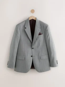 Pakken|Next - Regular Fit Signature Nova Fides 100% Italian Wool Suit Jacket Grijs