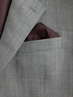 Pakken|Next - Regular Fit Signature Nova Fides 100% Italian Wool Suit Jacket Grijs