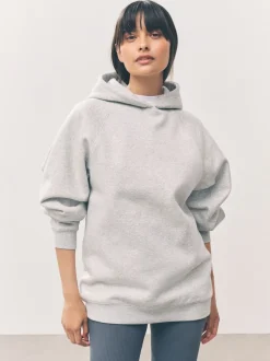 Hoody's En Sweatshirts*Next - Relaxte pasvorm zware lange hoodie Grijs