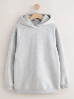 Hoody's En Sweatshirts*Next - Relaxte pasvorm zware lange hoodie Grijs