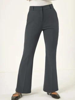 Kostuums En Werkkleding*Roman - Long Bootcut Stretch Trousers Grijs