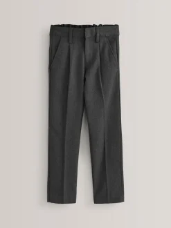 Schoolkleding|Broeken En Chino's|Next - Schoolbroek met geplooide voorkant (3-17 jr) Grijs