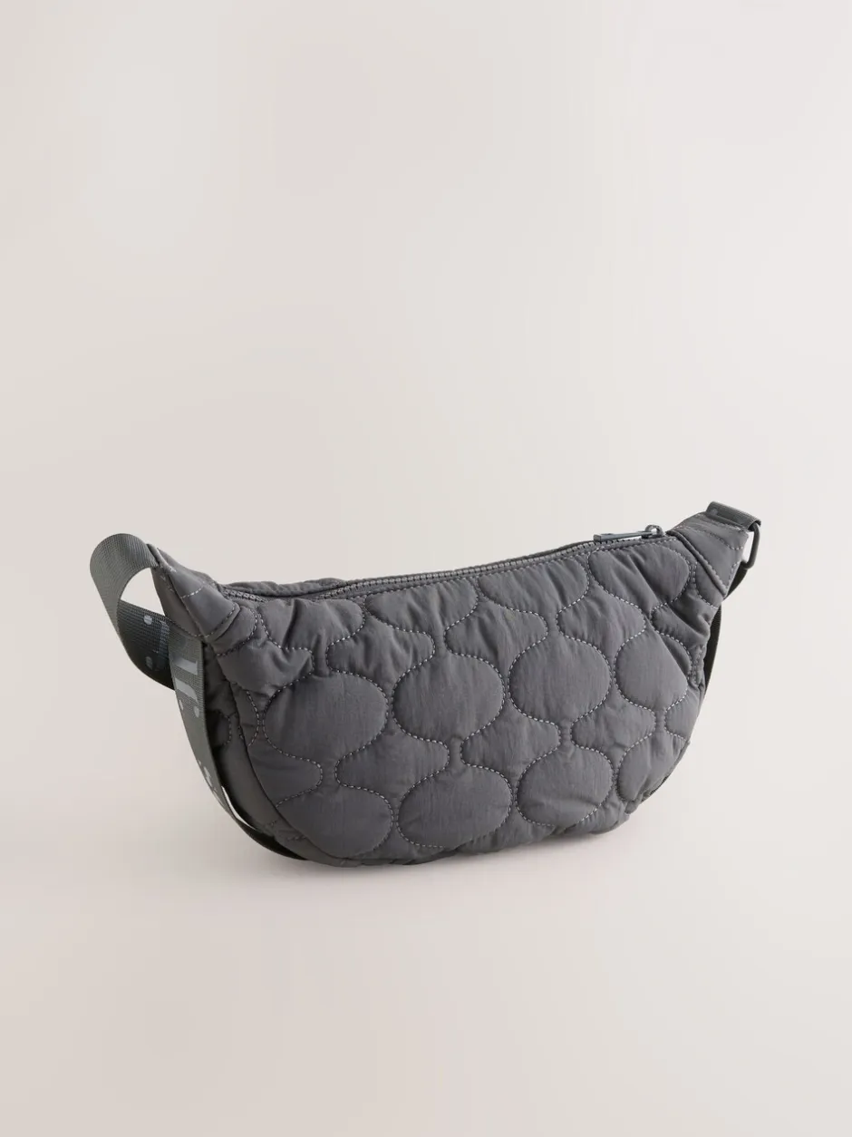 Tassen En Portemonnees|Next Grijs - Self. Nylon schoudertas