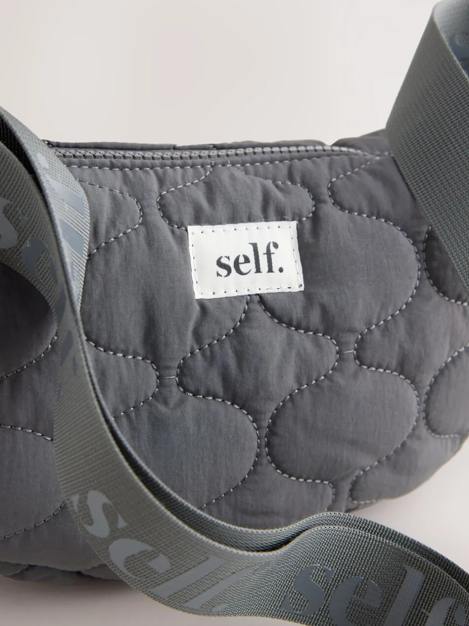 Tassen En Portemonnees|Next Grijs - Self. Nylon schoudertas