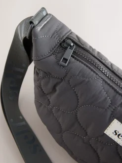 Tassen En Portemonnees|Next Grijs - Self. Nylon schoudertas