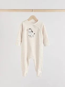 Babypakjes En Babypyjama's*Next Grijs - Set 3 baby-pyjama's met zebraprint van 100% katoen (0-2jr)