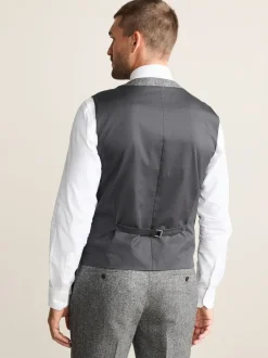 Vesten|Next - Signature Abraham Moon 100% British Wool Donegal Suit Waistcoat Grijs