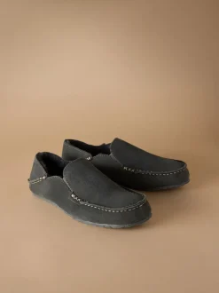 Pantoffels*Next - Signature Kickdown suède moccasinpantoffels Grijs