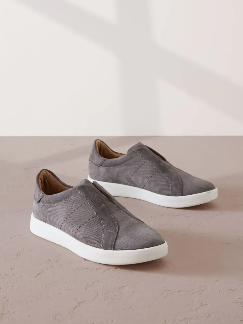 Sneakers|Next - Signature Premium Leather Laceless Slip-On Trainers Grijs