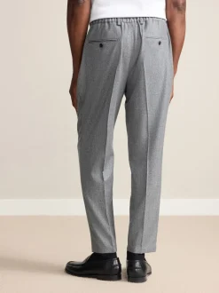 Formele Broek*Next - Signature Regular Tapered 100% REDA Marino Wool Smart Trousers With Elasticated Back Grijs