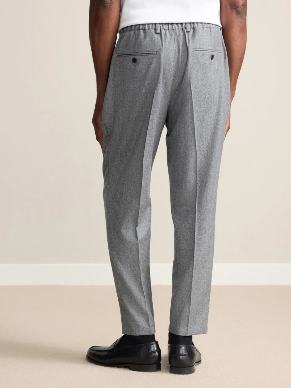Formele Broek*Next - Signature Regular Tapered 100% REDA Marino Wool Smart Trousers With Elasticated Back Grijs
