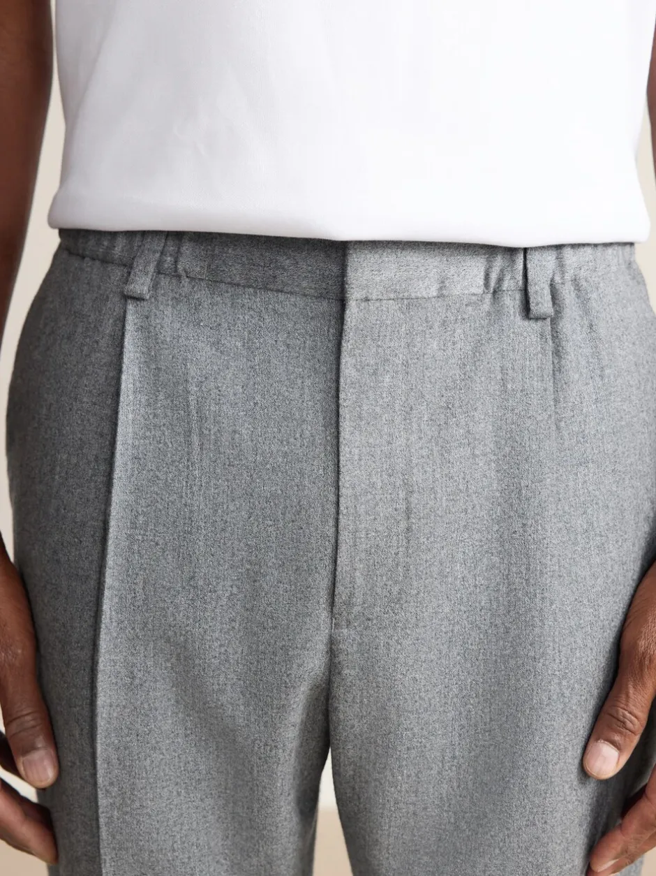 Formele Broek*Next - Signature Regular Tapered 100% REDA Marino Wool Smart Trousers With Elasticated Back Grijs