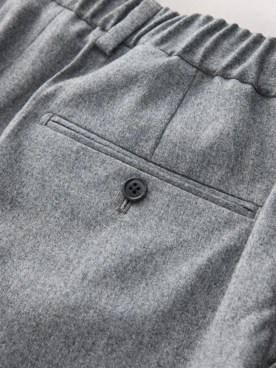Formele Broek*Next - Signature Regular Tapered 100% REDA Marino Wool Smart Trousers With Elasticated Back Grijs