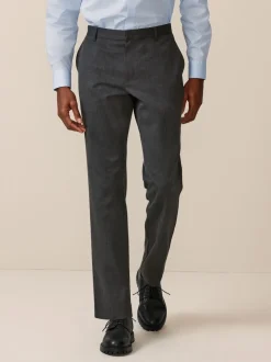 Formele Broek|Next - Slim Fit - 2 Modieuze broeken zonder bandplooi Grijs