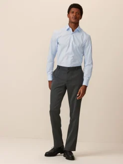 Formele Broek|Next - Slim Fit - 2 Modieuze broeken zonder bandplooi Grijs