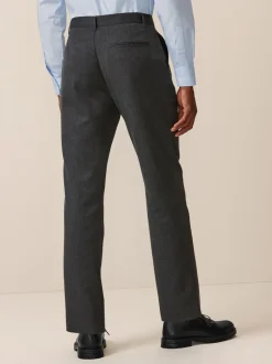 Formele Broek|Next - Slim Fit - 2 Modieuze broeken zonder bandplooi Grijs