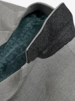 Blazers En Business-Jasjes|Pakken|Next Grijs - Slim Fit - Kostuum met textuur: colbert