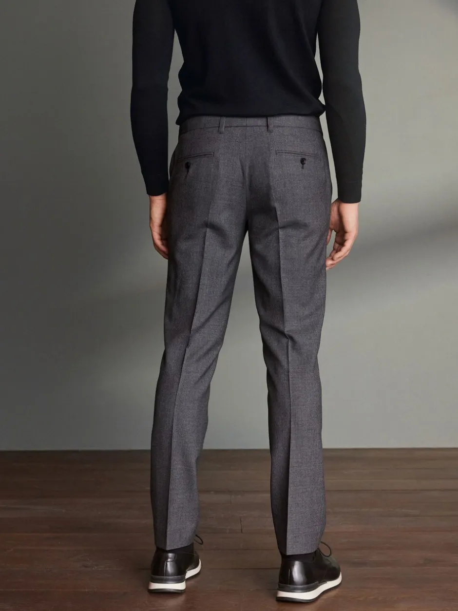 Formele Broek|Next - Slim Fit - Signature - 100% Wollen broek met Motion Flex-tailleband Grijs