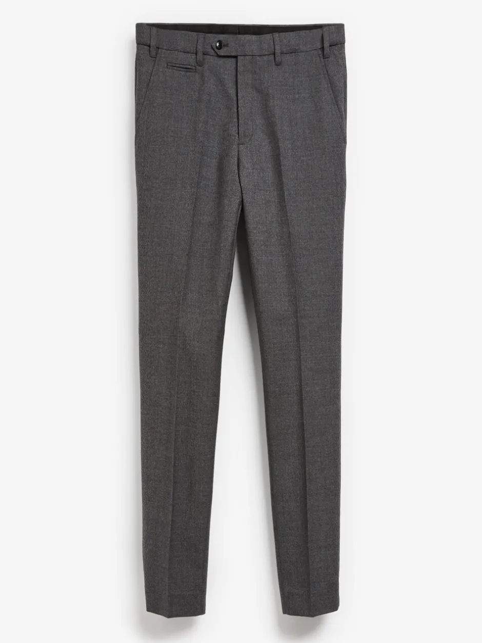 Formele Broek|Next - Slim Fit - Signature - 100% Wollen broek met Motion Flex-tailleband Grijs