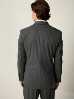 Blazers En Business-Jasjes|Pakken|Next Grijs - Slim-fit flanellen colbert