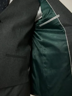 Blazers En Business-Jasjes|Pakken|Next Grijs - Slim-fit flanellen colbert
