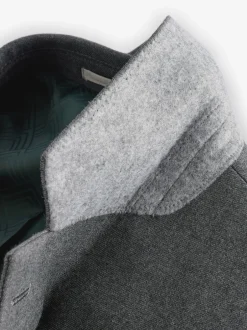 Blazers En Business-Jasjes|Pakken|Next Grijs - Slim-fit flanellen colbert